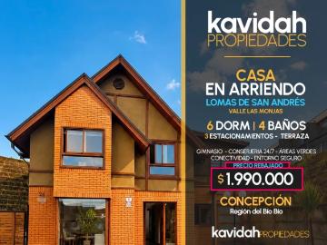 Casa en arriendo en valle las monjas, lomas de san andrés