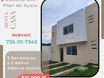 CASA EN RENTA CUAUTA MORELOS Cerca del colegio oquetza. NUEVA.