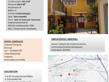 Casa en Renta en Naucalpan de Ju?rez, colonia San Antonio Zomeyucan