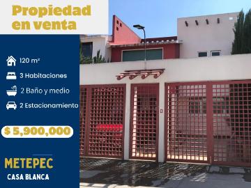CASA EN VENTA | COLONIA CASA BLANCA, METEPEC Estado de México | C.P. 52175