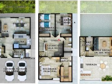 CASA EN VENTA DE 3 NIVELES CON TERRAZA Y ÁREA SOCIAL, EN PRIVADA CON AMENIDADES!
