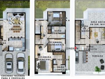 CASA EN VENTA DE 3 NIVELES, PADRÍSIMA TERRAZA Y AMENIDADES! SEGURIDAD 24/4