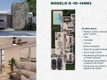 Casa en venta en Mérida Yucatán | 1 Planta con Alberca | Privada en Conkal | Zona Norte