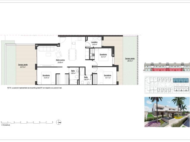 Casa en venta en Alcázares Los, Centro. BUNGALOW en PLANTA BAJA con 3 dormitorios, PISCINA comunitaria y JARDIacuteN privadoampnbspjunto a EXCLUSIVO RESIDENCIAL DE GOLF e. Casas Alcázares.