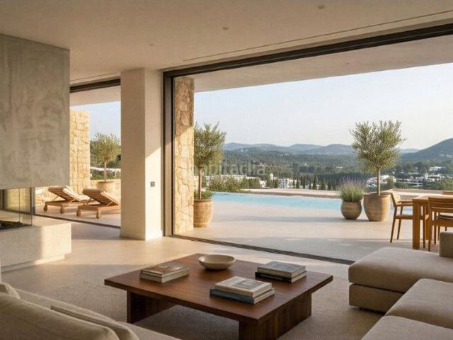 Casa en venta en Baleares Santa Eulària, Roca Llisa. Elegante villa contemporánea con vistas panorámicas al golf en Roca Llisa, Ibiza. Casas Santa.