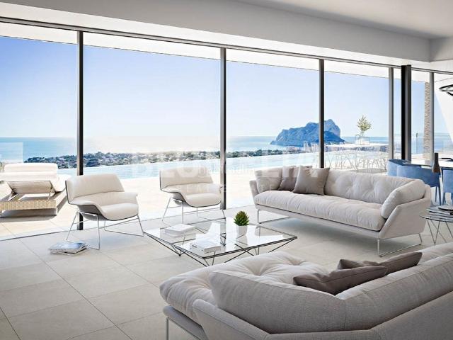 Casa en venta en Benissa, La Fustera. Villa de lujo con vistas panorámicas al mar en venta en la costa de Benissa. Casas.