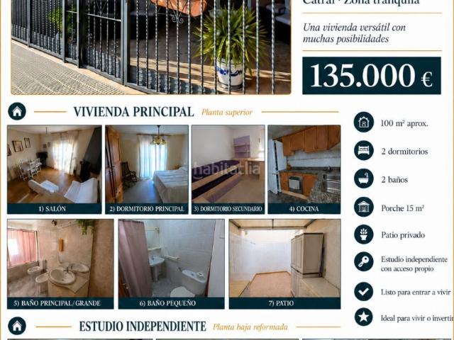 Casa en venta en Catral. Bungalow adosado con estudio independiente. Casas.