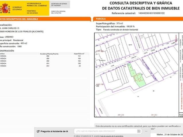 Casa en venta en Hondón de los Frailes, Alicante