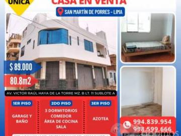 Casa en Venta en San Martin de Porres, Lima