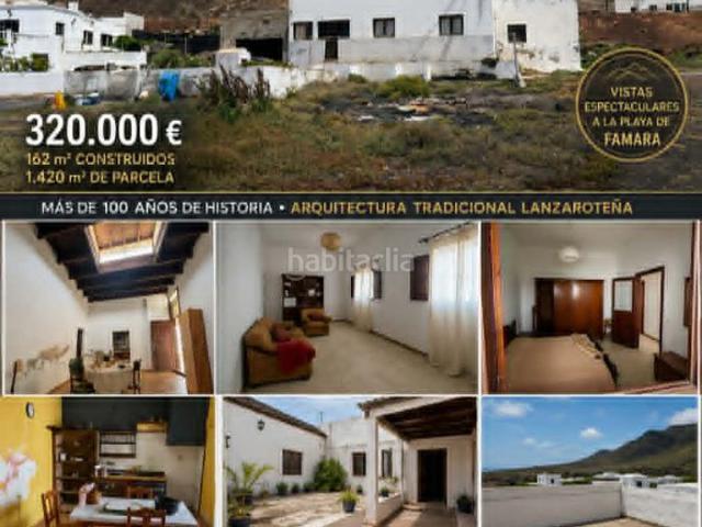 Casa en venta en Teguise, Soo. Venta de vivienda y terreno en el pueblo de Soo en Teguise. Casas.
