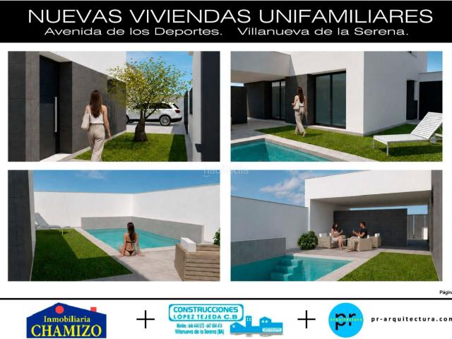 Casa en venta en Villanueva de la Serena. GRAN CASA UNIFAMILIAR DE NUEVA CONSTRUCCION EN AVD. DE LOS DEPORTES CON GRANDES CALIDADES. Casas Villanueva de la.