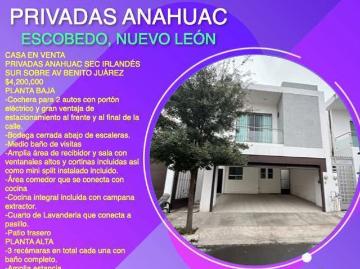 CASA EN VENTA PRIVADAS ANAHUAC SEC IRLANDÉS SUR SOBRE AV BENITO JUÁREZ