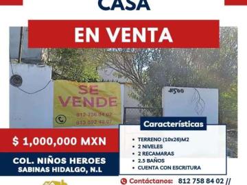 CASA EN VENTA SABINAS HIDALGO N L