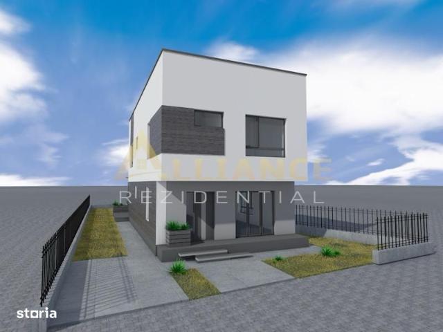 Casa individuala P+1E. 4 camere 3 bai + dressing. Teren 700mp