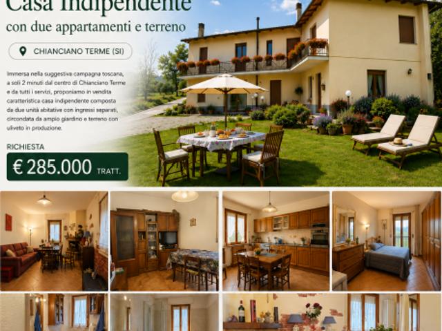 Casa indipendente in campagna a Chianciano Terme