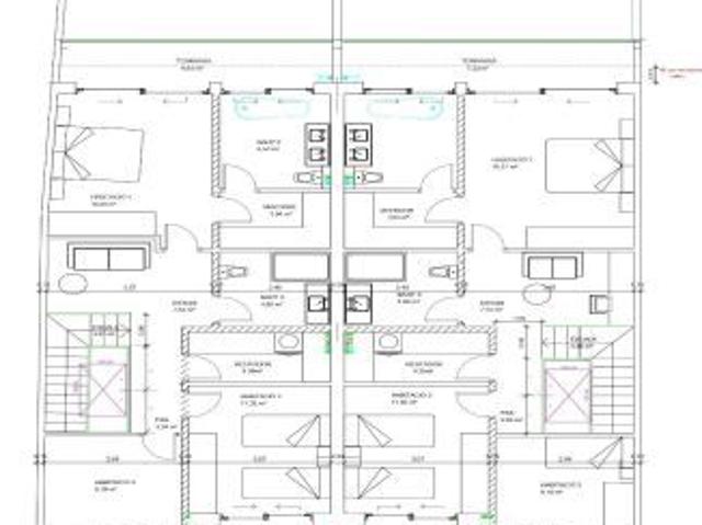 Casa pareada en venta con jardín y piscina. Obra nueva en construcción