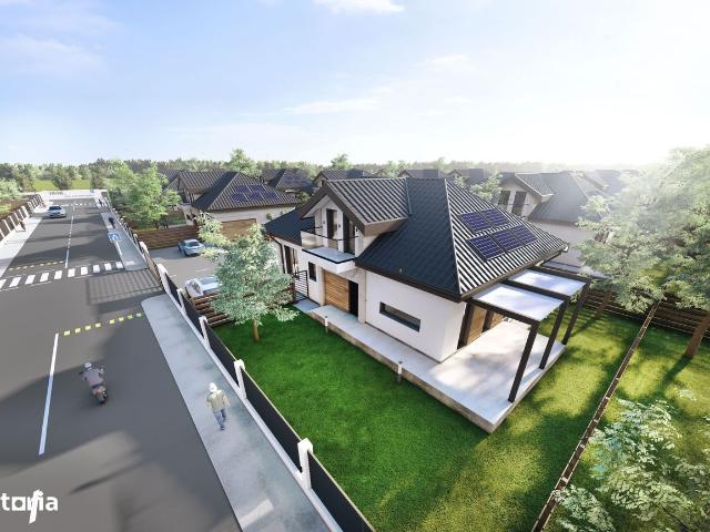 Casa P+M cu sistem HVAC | Panouri fotovoltaice si pompa de caldura