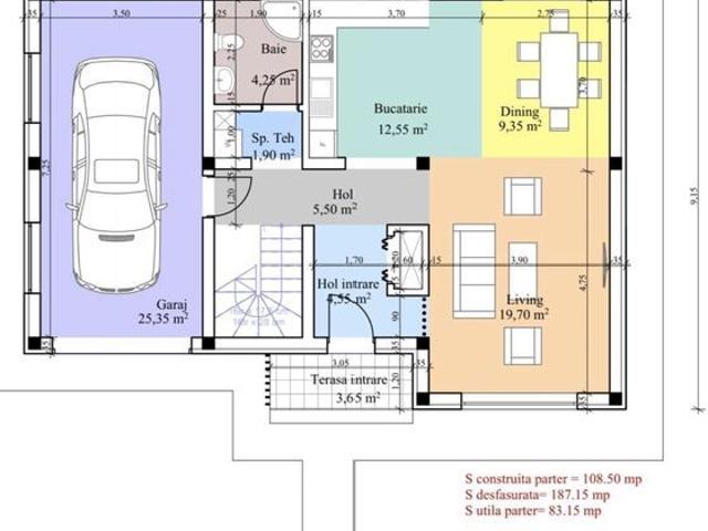 Casa Stil Mediteranean, Terasa cu vedere Lacul Iezareni