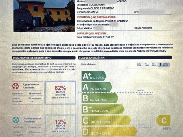 Casa / Villa T6 em Moledo e Cristelo de 542,00 m²