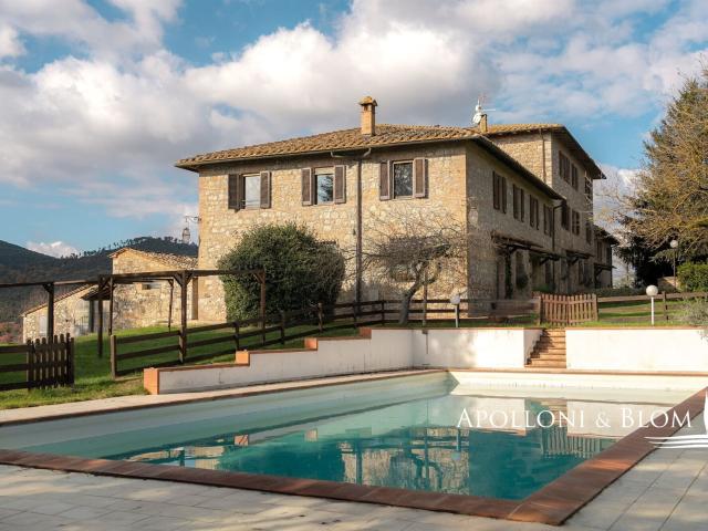 Casale con piscina riscaldata e dieci appartamenti Siena T. 1500m² Sovicille