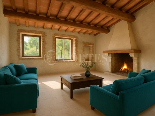 Casale toscano ristrutturato con terreno e vista sulle colli. 275m² Lucignano