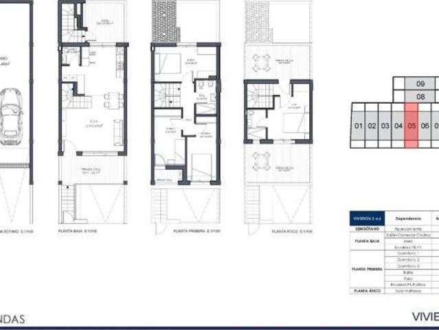 Casas adosadas de obra nueva con solárium y sótano en Rafal, Alicante