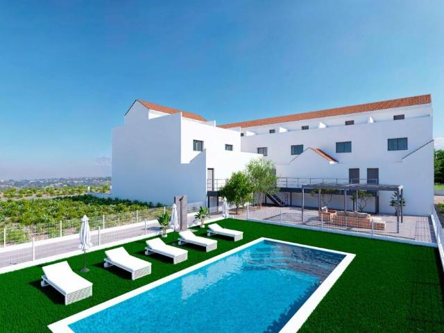 Casas adosadas de obra nueva con solárium y sótano en Rafal, Alicante