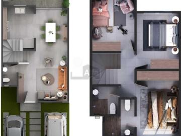 Casas nuevas en venta en San Mateo Atenco | Residencial Esmeralda | Mod Prata