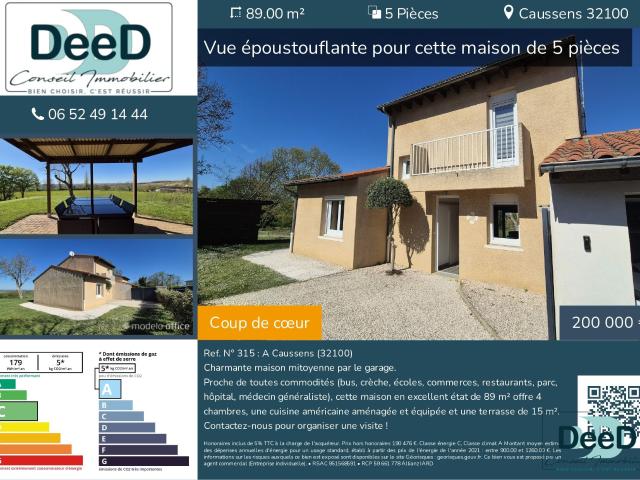 Caussens Vente Maison 32