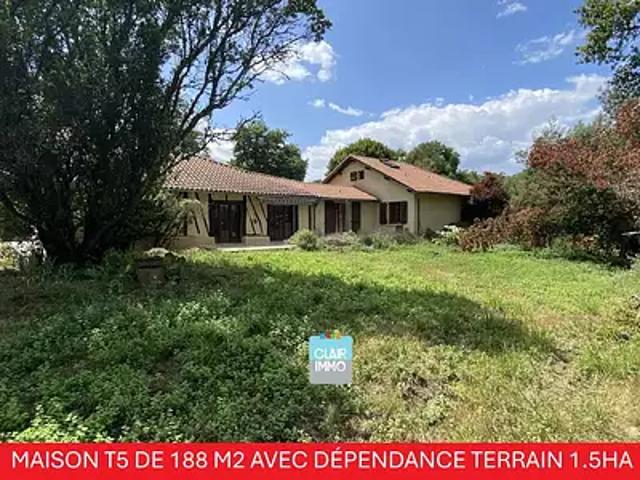 Cazaubon 32150 Achat / Vente maison 7 pièces t7 terrasse parking