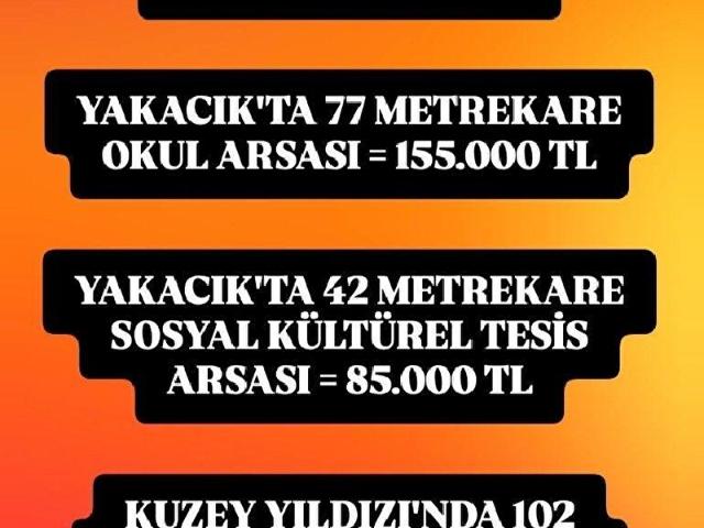 CEM EMLAK'TAN YAKACIK VE KUZEY YILDIZI'NDA K.O.P ARSALARI OKUL, SKT, SPOR.