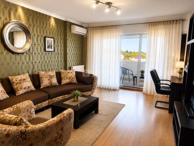Central bloc nou, 2 camere spatios, mobilat si utilat, balcon