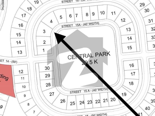 Central Park Facing Plot For Sale In B3
