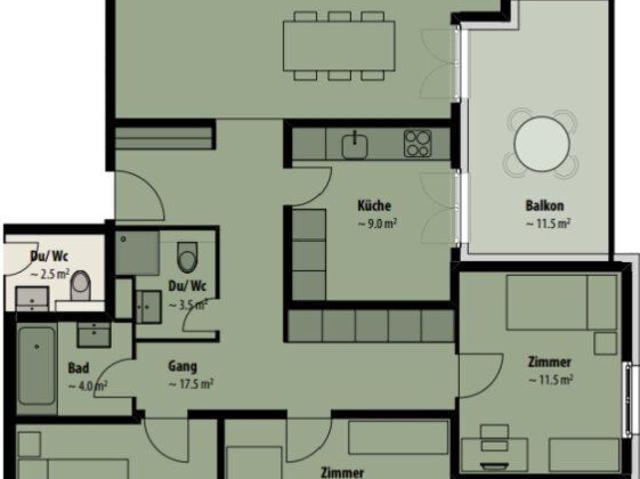 CENTRAL 4.5 room apartment apartment in Uzwil