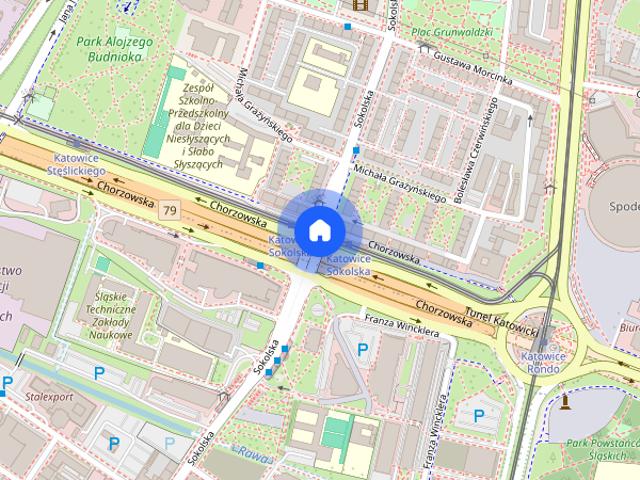 Centrum Katowic Haperowiec, mieszkanie z widokiem na całe Katowice