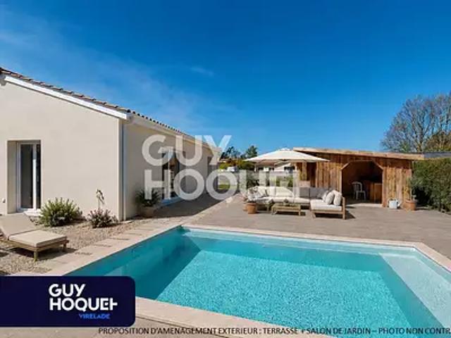 Cérons 33720 Achat / Vente maison 3 pièces t3 au dernier étage piscine