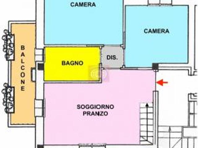 CESENA MARTORANO TC1131: trilocale con terrazzo, balconi, mansarda e posto auto coperto