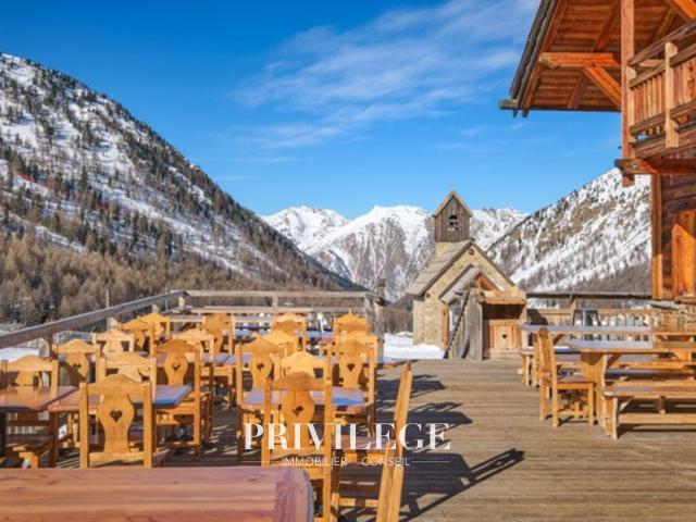 Cession murs et fonds de commerce Chalet d’exception à Isola 2000 aux pieds des pistes avec terrasse panoram