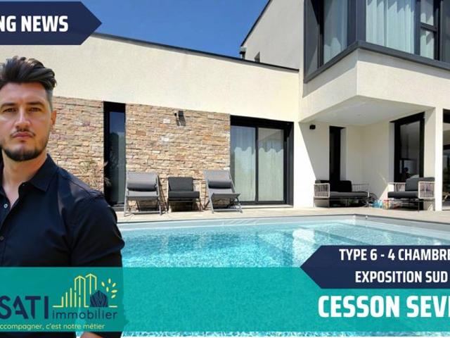 ? Cesson Sévigné – Maison contemporaine 2023 avec piscine