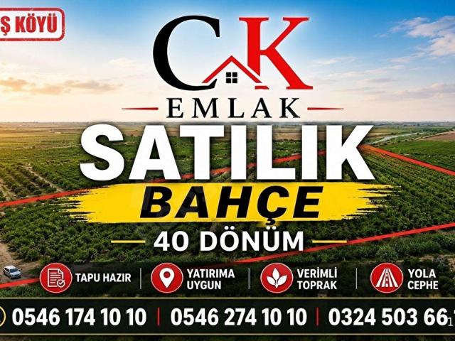 CK EMLAKTAN YARAMIŞ KÖYÜNDE 40 DÖNÜM SATILIK ŞEFTALİ VE NARENCİYE BAHÇESİ