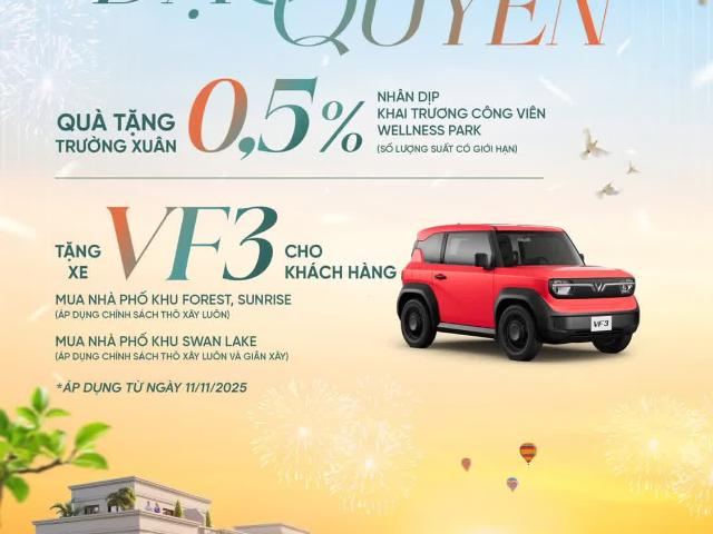 Chỉ 5 Tỷ Sở Hữu Nhà 4 Tầng 75M2 + Xe Ô Tô VF3! Hàng F1 Chiết Khấu Đến 12%. Lh: 0931024