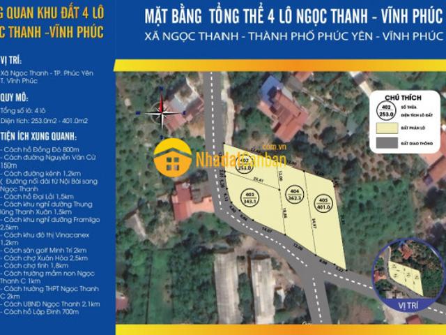 Chỉ hơn 1 tỉ sở hữu lô đất đường ô tô tránh nhau gần flamigo đại lải tp phúc yên vĩnh phúc