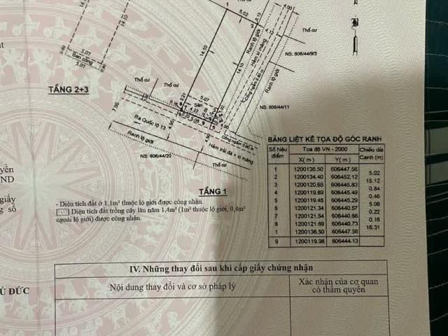 Chủ kẹt tiền cần bán gấp nhà 3 lầu, căn góc 2 mặt tiền tại phường Hiệp Bình