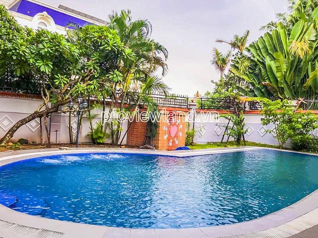 Cho thuê Biệt thự hồ bơi Compound Thảo Điền 1 trệt 1 lửng 2 lầu diện tích 20x32m