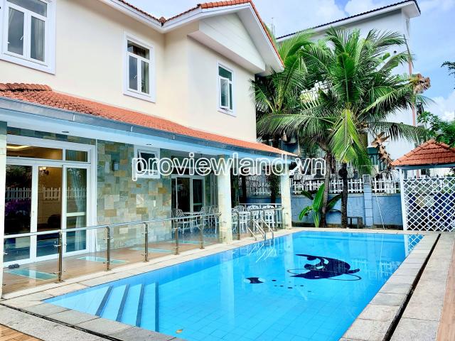 Cho thuê Biệt thự Kim Sơn Thảo Điền 1 hầm 3 lầu có hồ bơi sân vườn diện tích 600m2