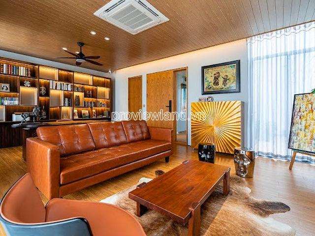 Cho thuê biệt thự đẹp, Khu Thủ Thiêm Villa, Thạnh Mỹ Lợi, 550m2 đất, 3 tầng, thang máy