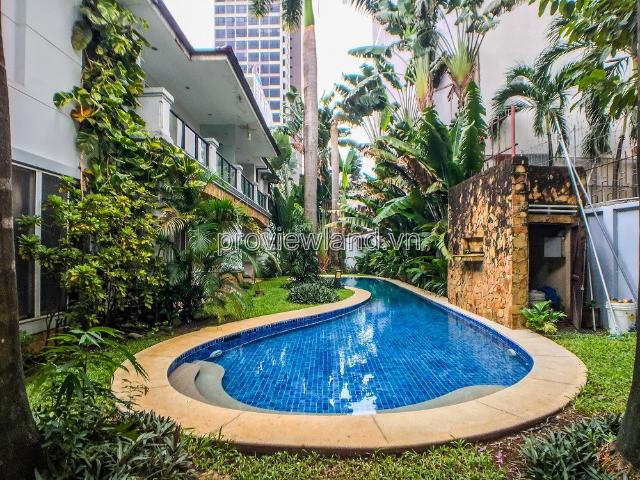 Cho thuê biệt thự Thảo Điền mặt tiền Quốc Hương 975m2 tổng 3 căn biệt thự
