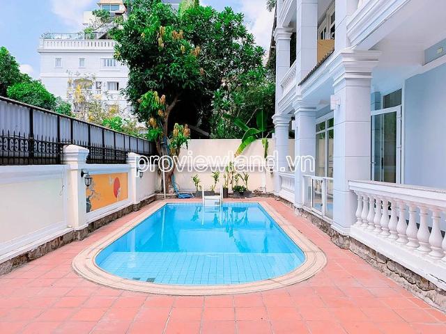 Cho thuê biệt thự Thảo Điền, 3 tầng, 421m2, 5PN, hồ bơi + sân vườn đẹp