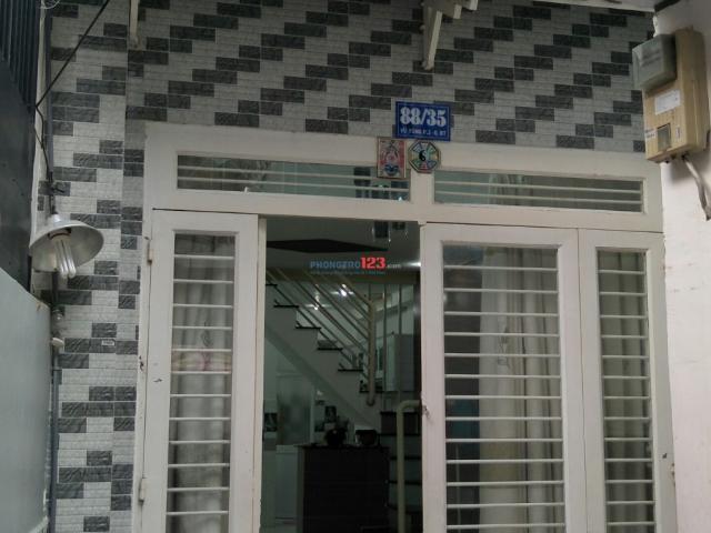 Cho thuê nhà Bình Thạnh 1 trệt 1 lầu 56m2 mới đẹp 10 triệu/tháng