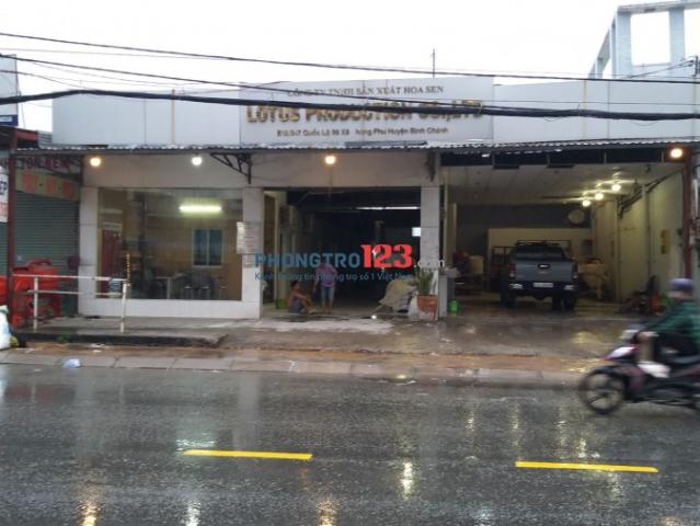 Cho thuê nhà mặt tiền 5x20 Mặt tiền QL50 Phong Phú Bình Chánh giá 13tr/th